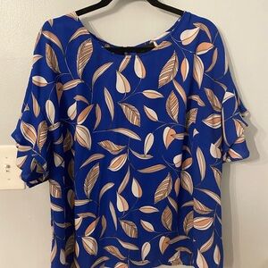 Liz Claiborne Plus Size Blouse with Ruffled Sleeve